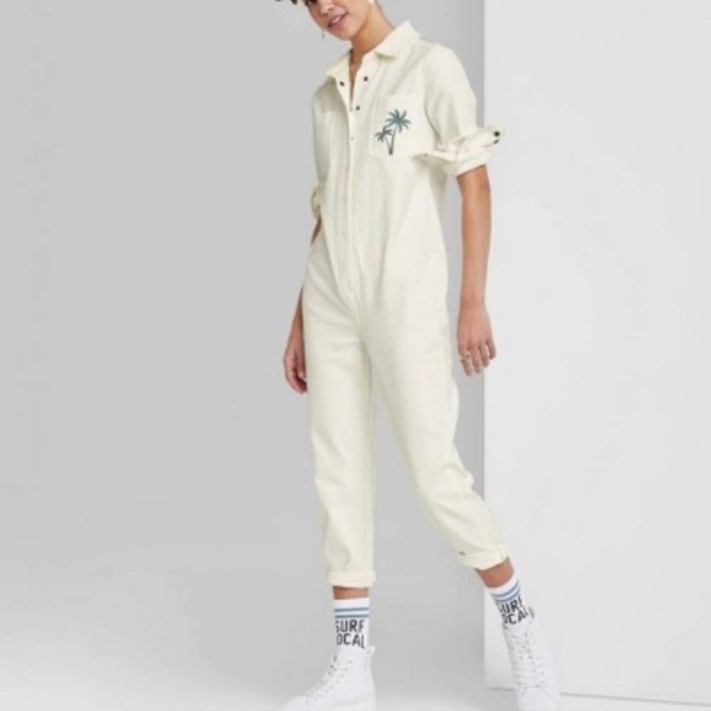 📌FINAL SALE  |Ascot & Hart | Palm Tree Utility Jumpsuit